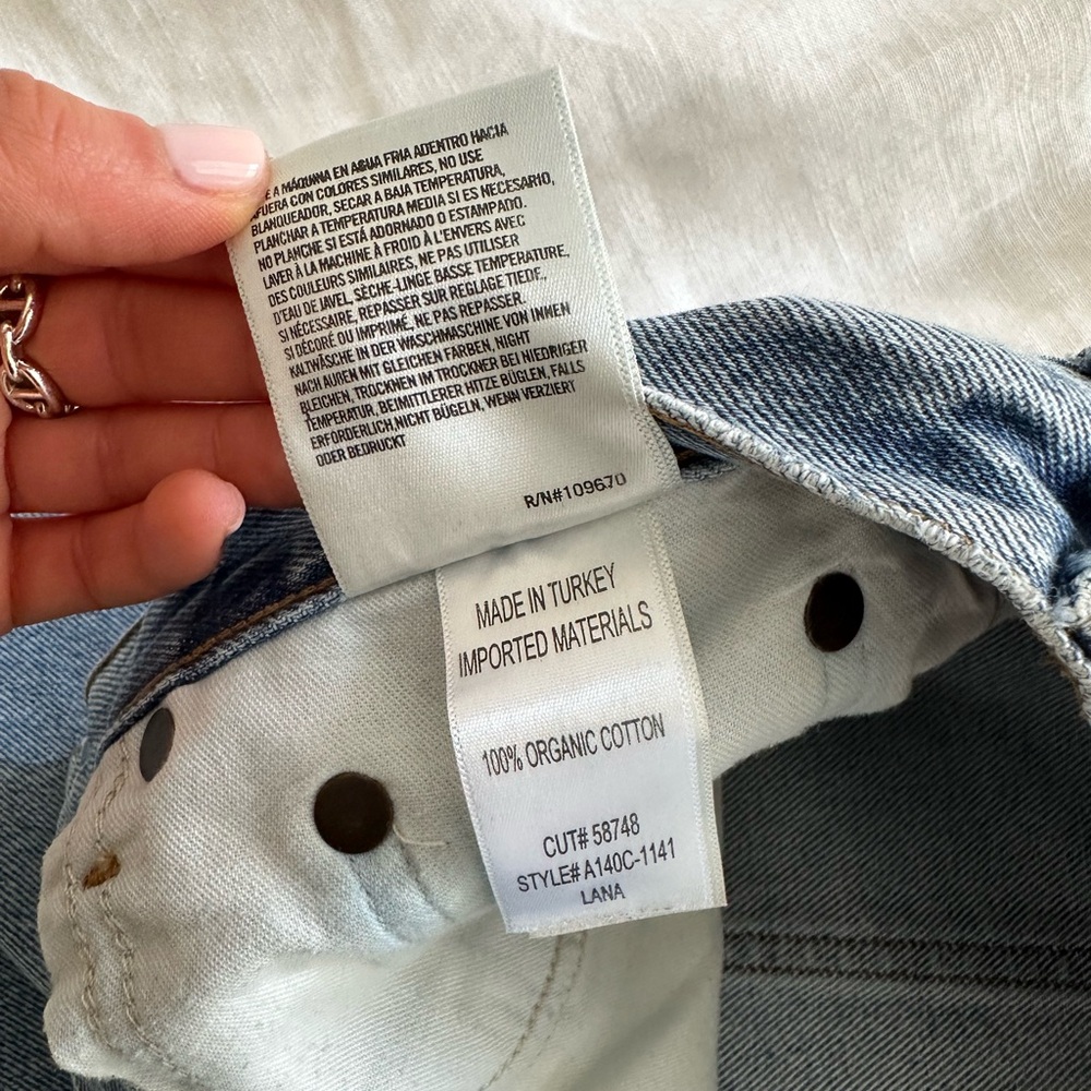 Agolde Lana Mid Rise Straight Jeans - Picture 5 of 8
